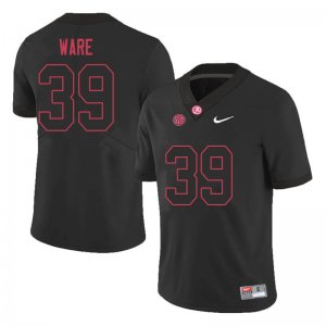 NCAA Men's Alabama Crimson Tide #39 Carson Ware Stitched College 2020 Nike Authentic Black Football Jersey EO17L64HZ